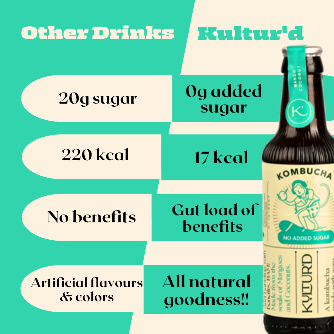 New launch!!  Mango Coconut Kombucha | Zero Added Sugar | Pack of 4 - Image 4